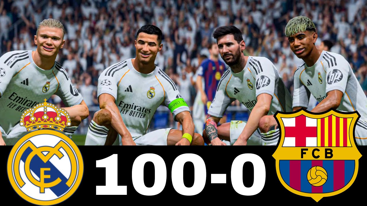 FC 26 - MESSI RONALDO HAALAND & MBAPPE | ALL STARS | REAL MADRID 100-0 AL BARCELONA