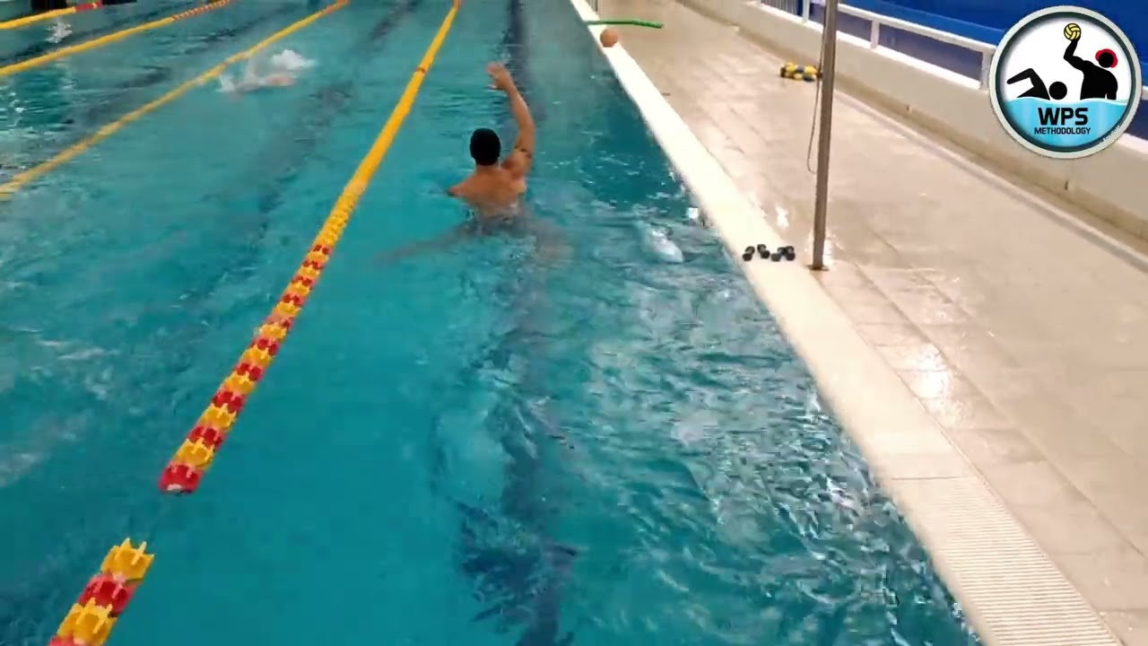 body and arm defensive position in pressing motion.