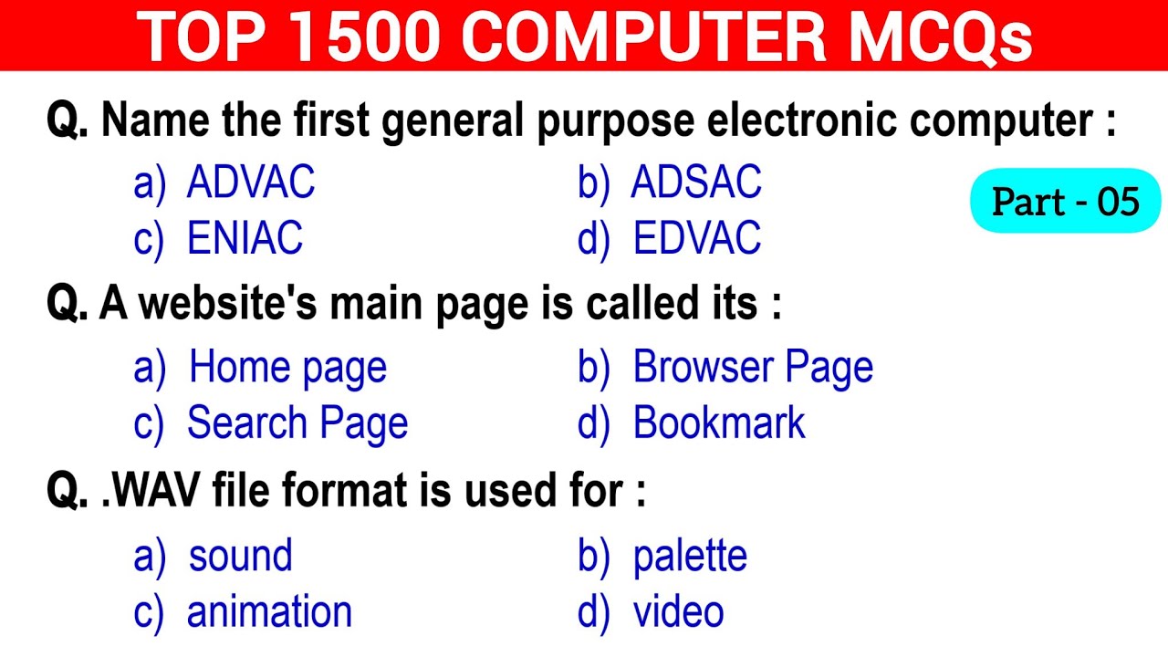 🔥1500 Computer Fundamentals MCQs &ndash; Part 5 | Crack Any Exam Easily!   