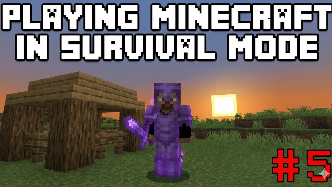 Playing Minecraft in Survival Mode for the First Time . Epic Experience ! 