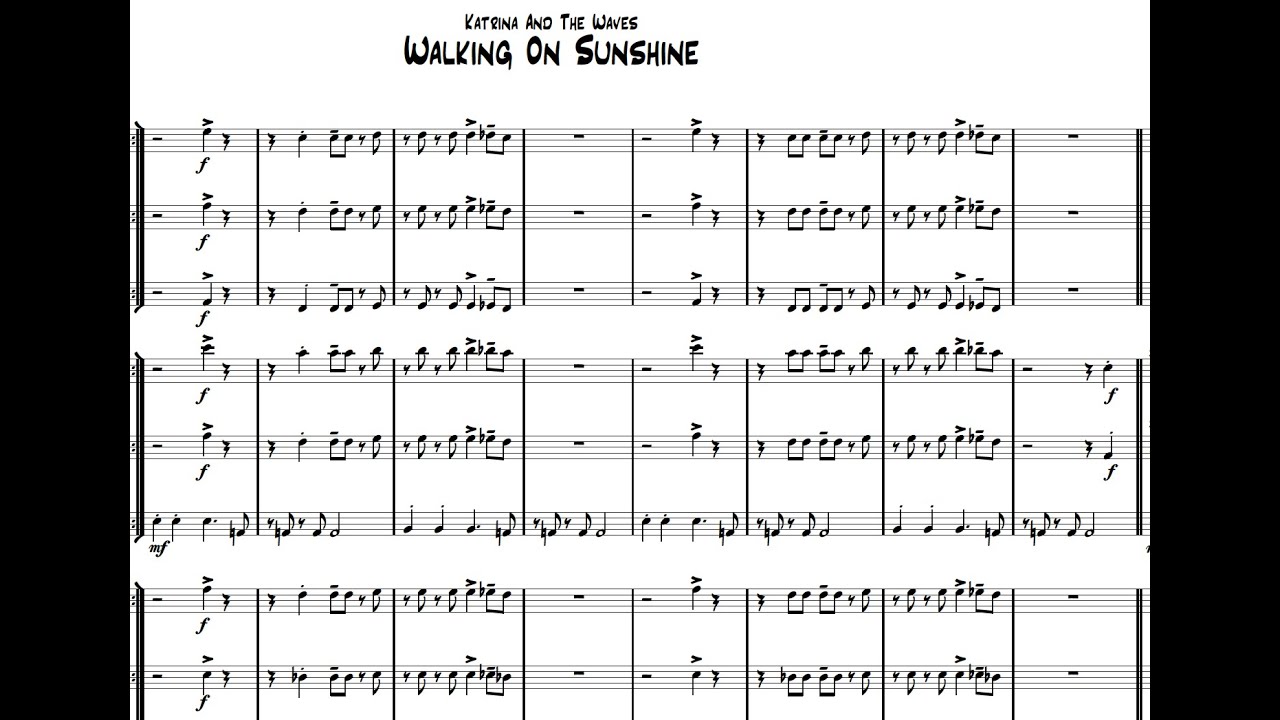 Walking on Sunshine for Marching Band