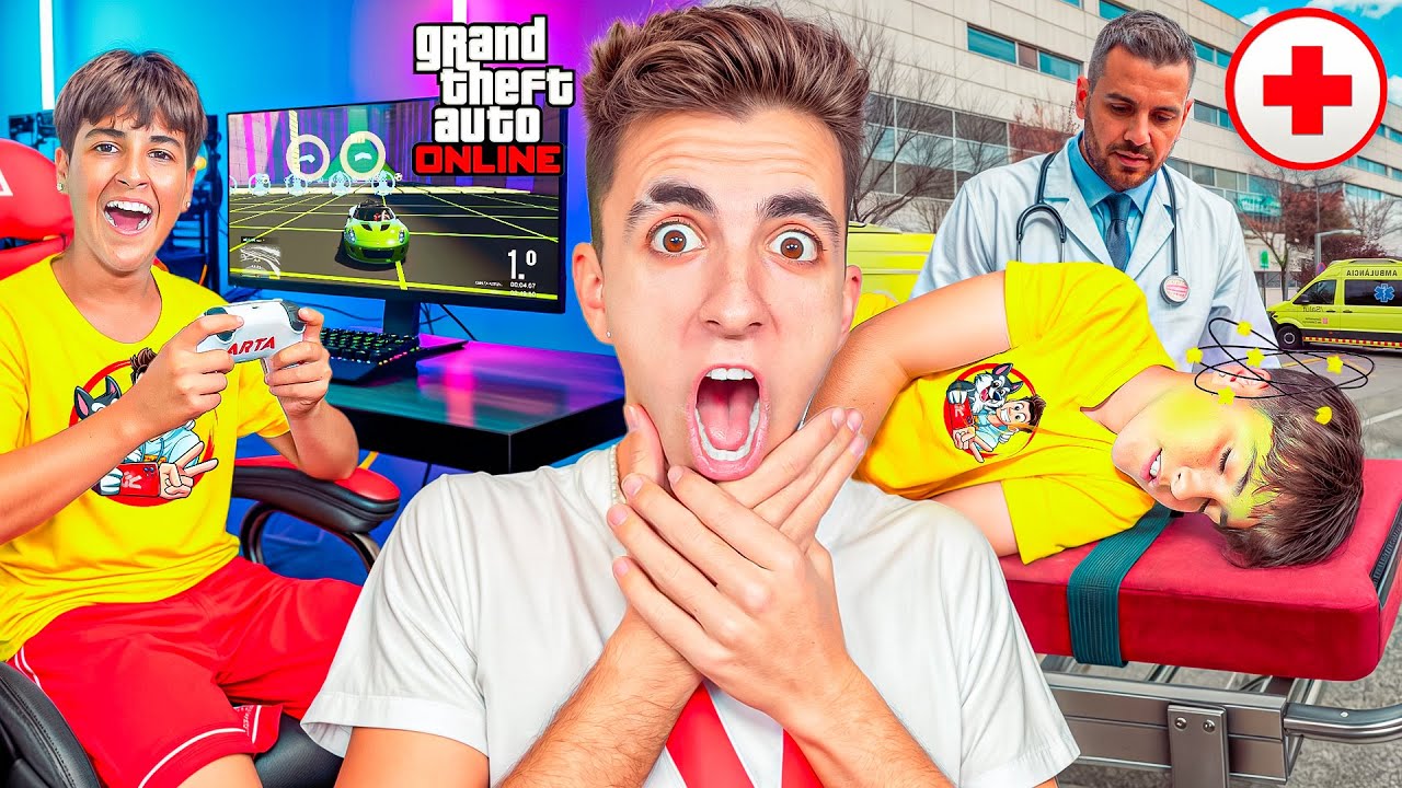MI HERMANO ACABA EN EL HOSPITAL POR JUGAR GTA!🤕 *casi acaba mal!*