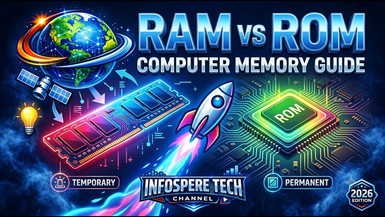 Difference Between RAM and ROM Explained | Computer Memory Basics | InfosphereTech