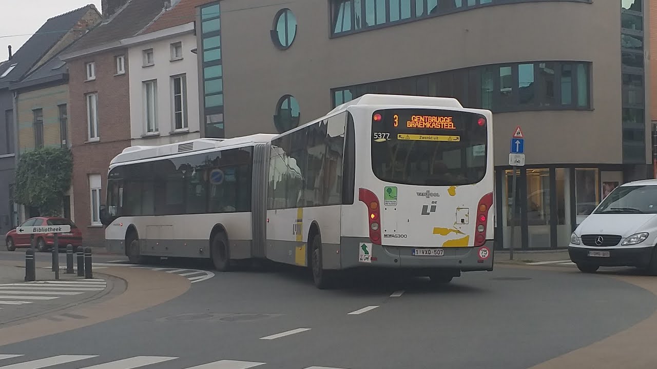 VanHool NewAG300 Hyb 5377 | 3 Gentbrugge Braemkasteel | Sound opname | Gent