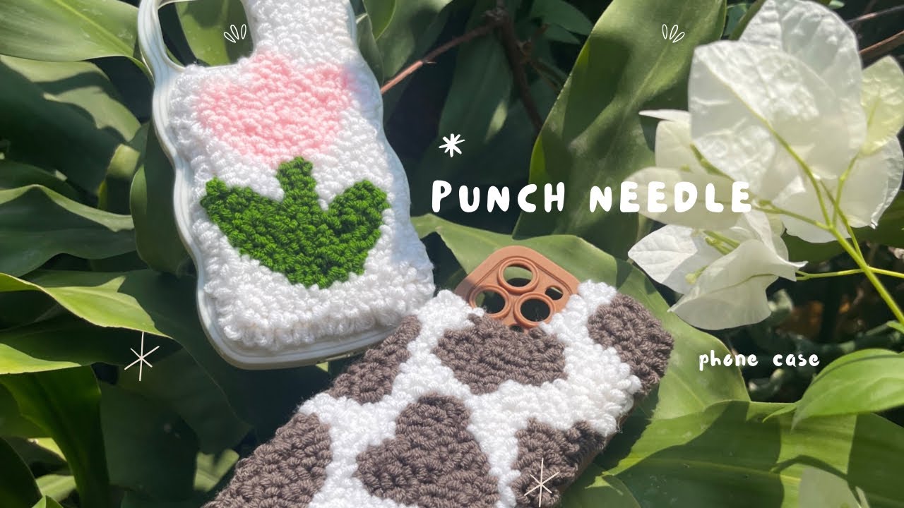 How I made a punch needle phone case 🧶