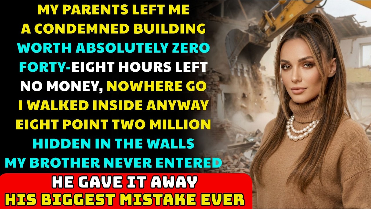 My Parents Left Me A Condemned Building, But The Secret Inside Changed Everything...