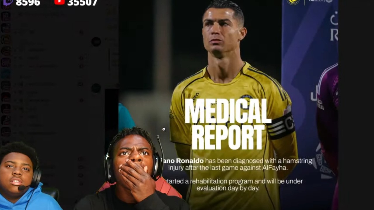 iShowSpeed Reacts To Cristiano Ronaldo’s Injury