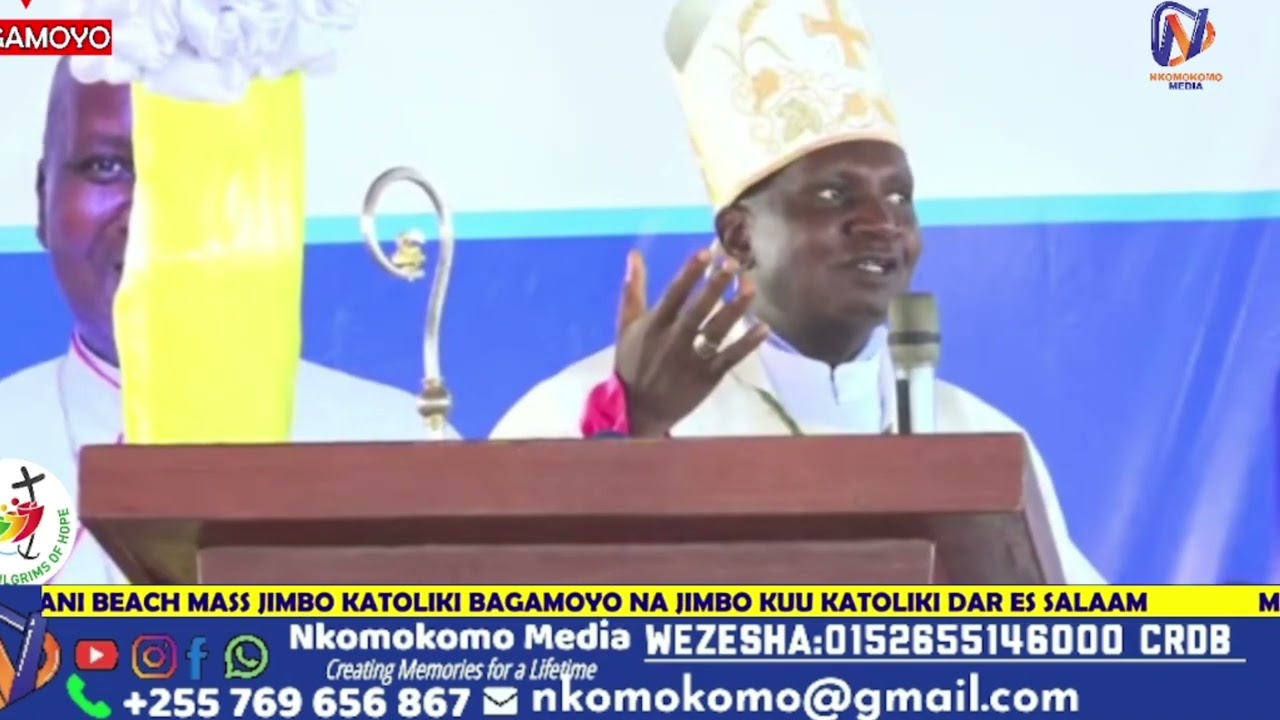 WOSIA KWA VIWAWA MHASHAMU ASKOFU STEFANO LAMECK MUSOMBA OSA BEACH MASS 2025 BAGAMOYO