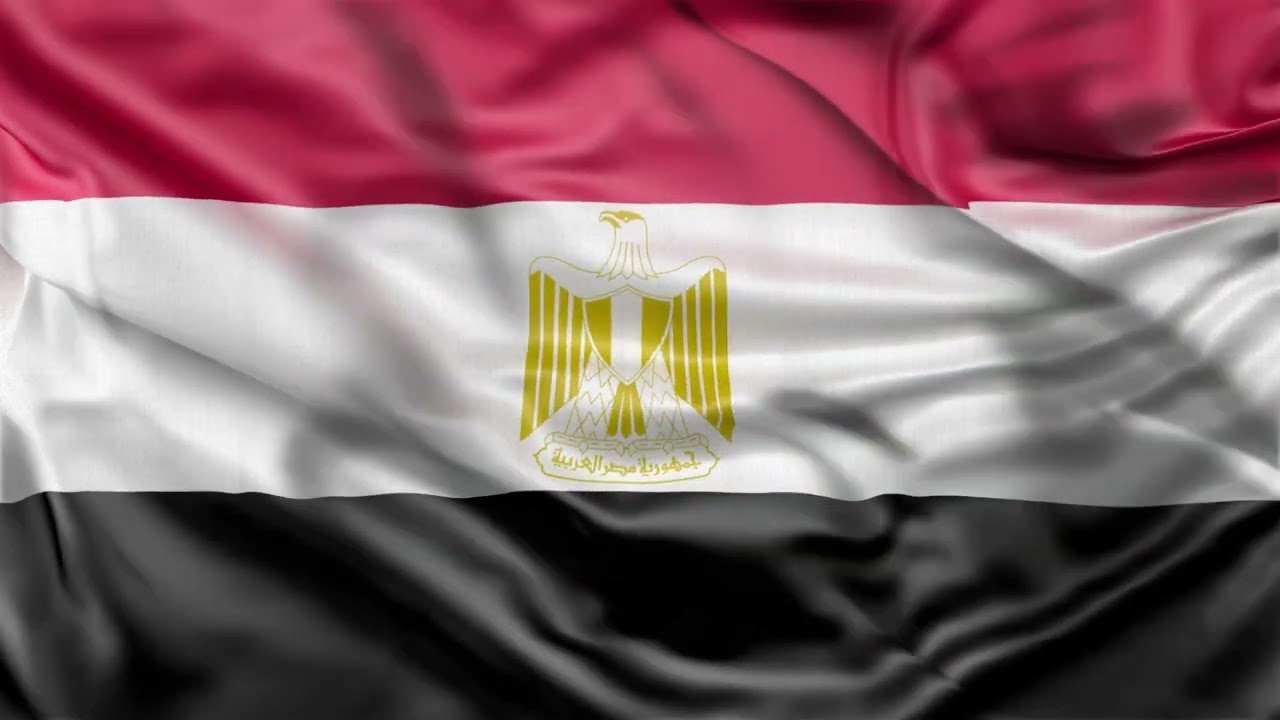 egypt Flag 25 seconds Loop - FREE Full HD Stock Footage - Realistic egypt Flag Wave Animation