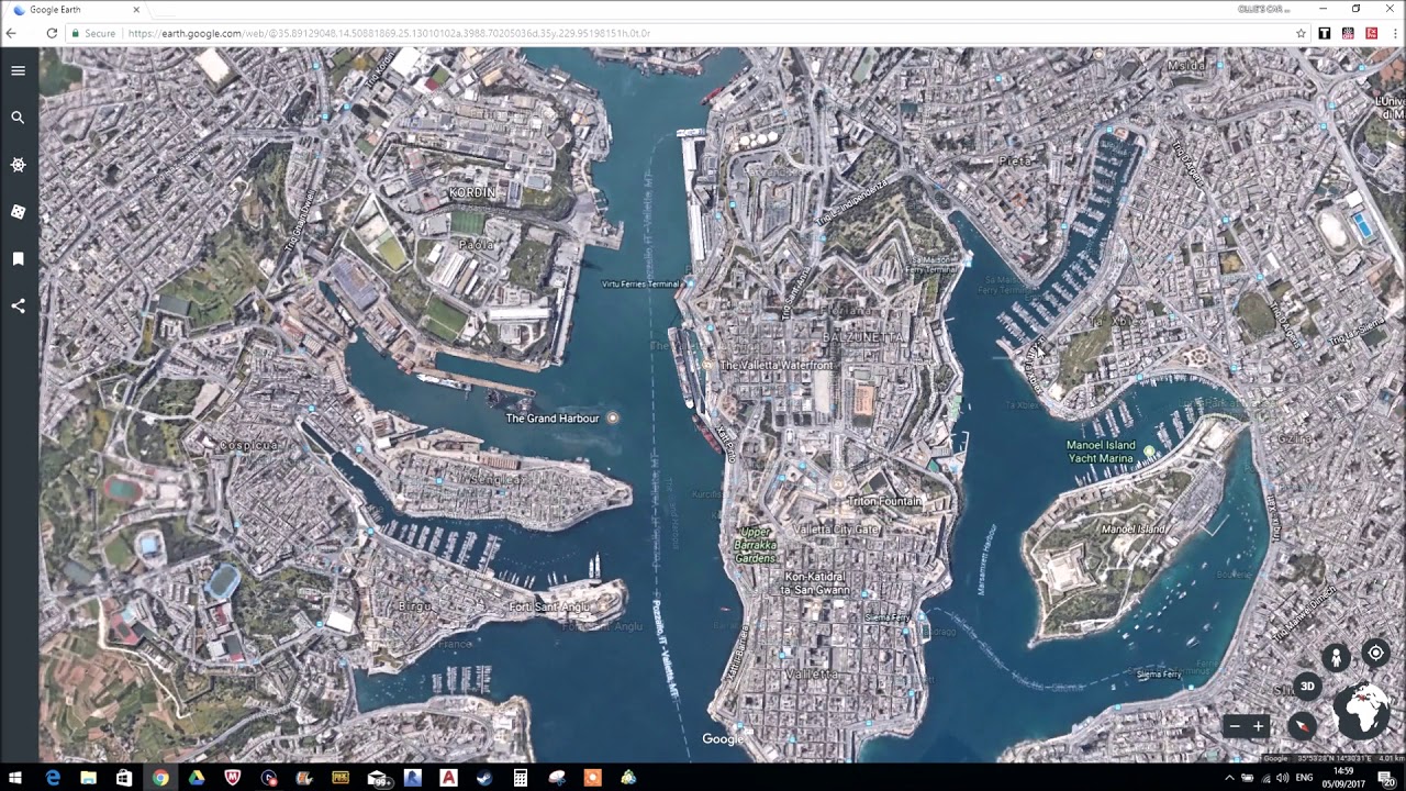 MALTA 3D - GOOGLE EARTH - INCREDIBLE DETAIL SHOWN!