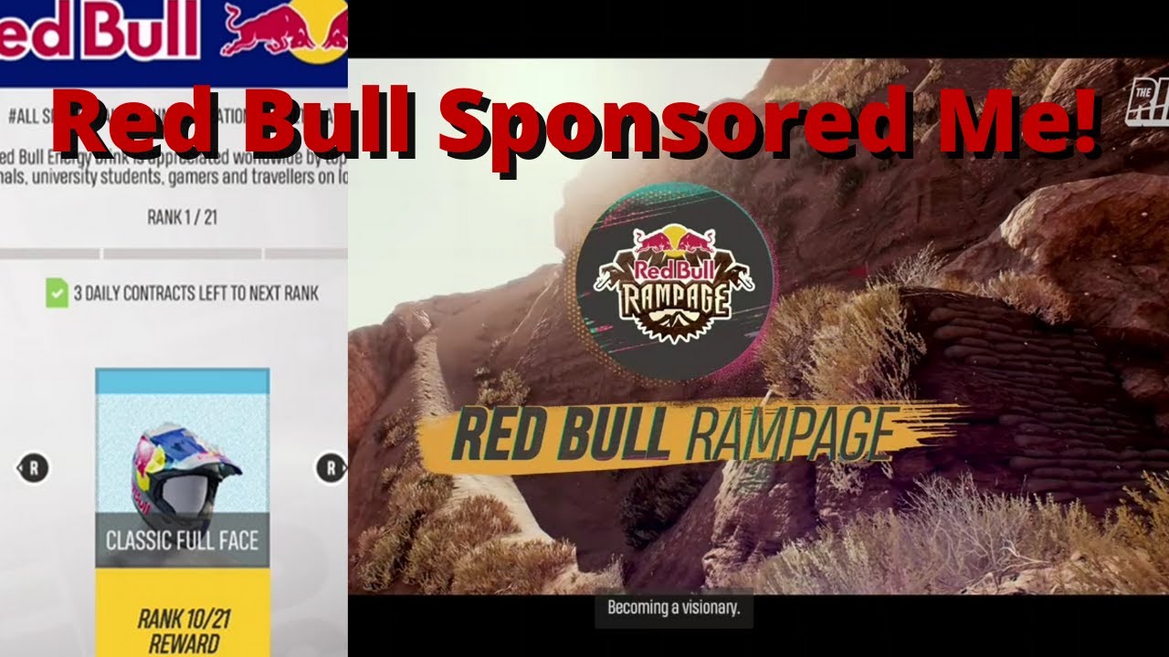 Red Bull Sponsored Me! Red Bull Rewards and Red Bull Rambage Boss Event! (Riders Republic)