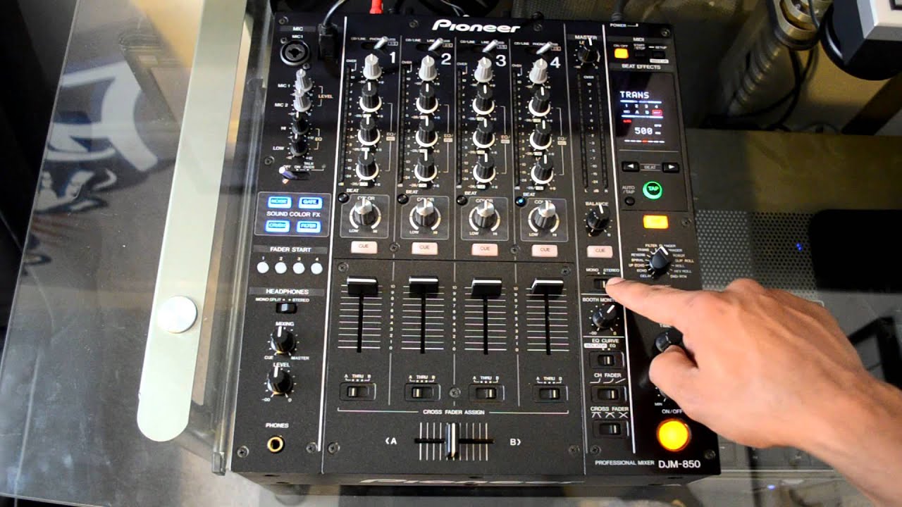Pioneer DJM-850 4-Channel Traktor Scratch Certified Professional DJ Mixer Review Video