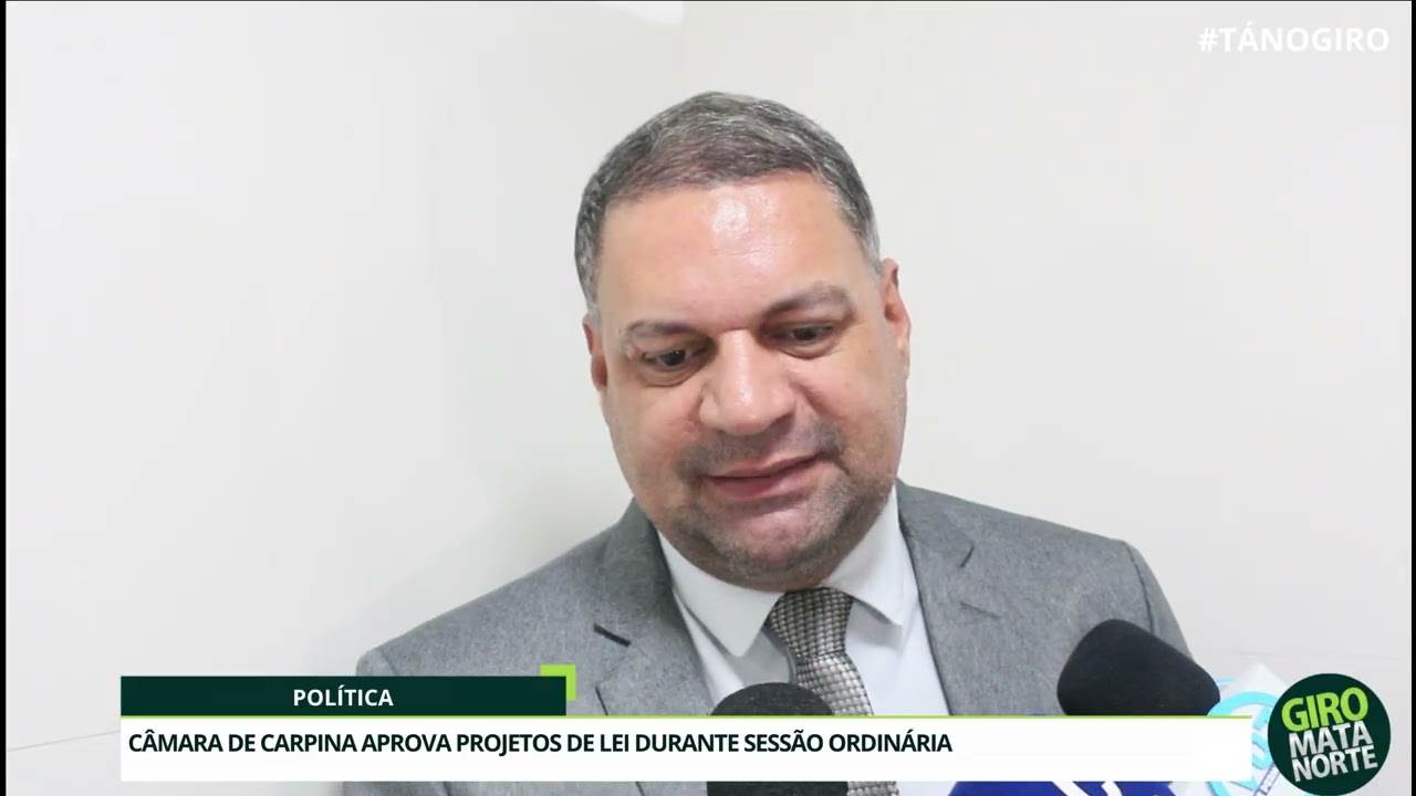 Câmara de Carpina realiza sessão, onde projetos de lei são aprovados