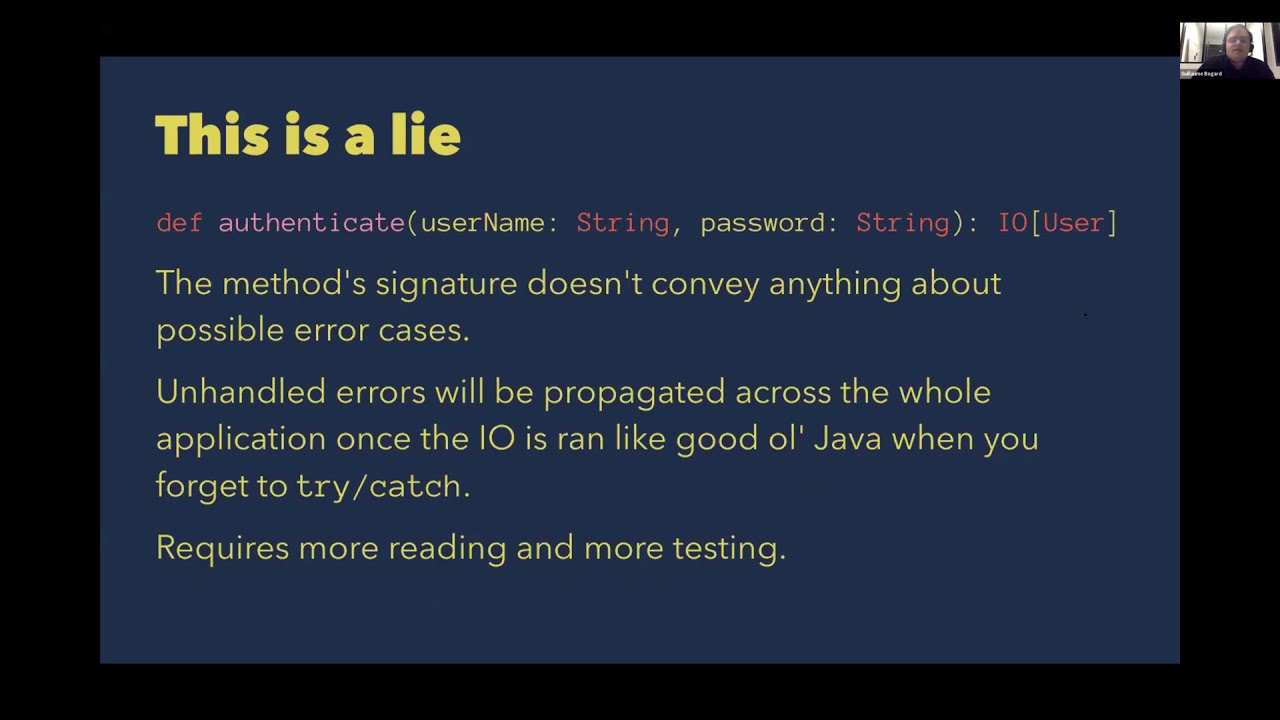 IO monad & Error management: From Exceptions to Cats MTL – Guillaume Bogard
