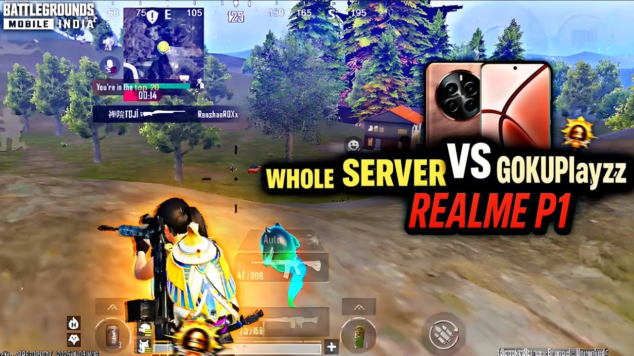Whole Server Went Crazy Against GOKUPlayzz 😱⚡ REALME P1 📱 | BGMI & PUBG | @Gokugaming09 