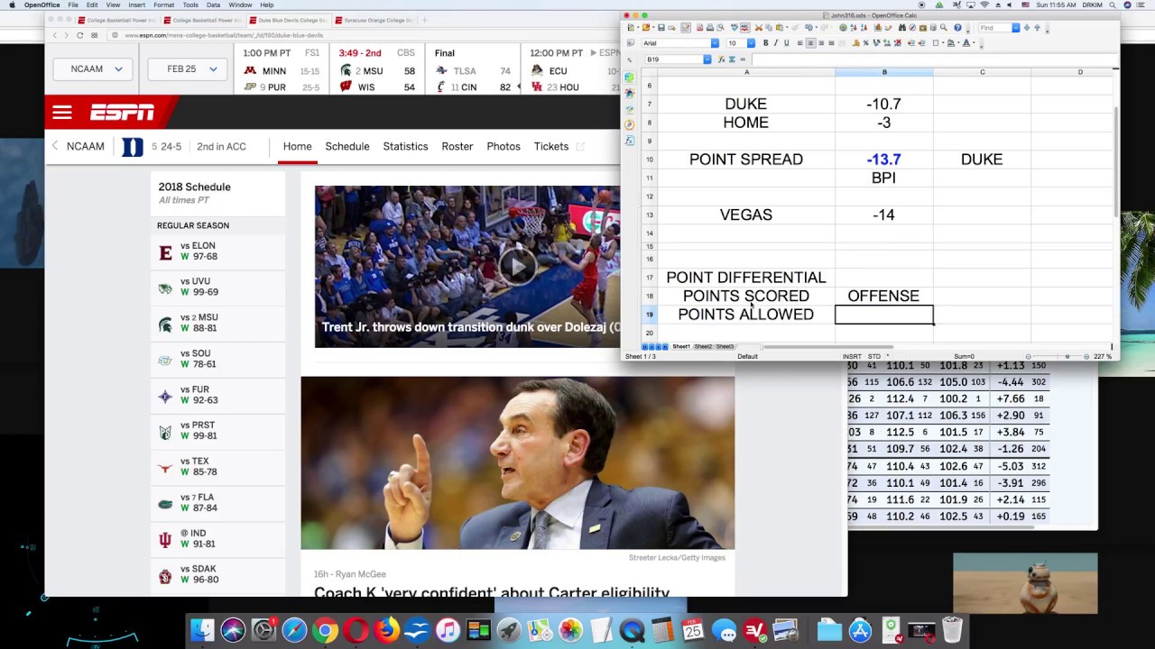 Top 3 College Basketball Point Spread Calculation Methods 2018 NCAA How To