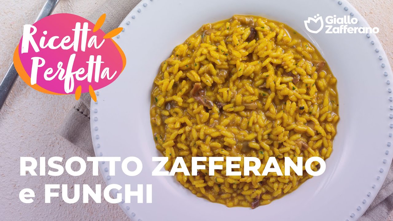 RISOTTO ZAFFERANO e FUNGHI - ABBINAMENTO PERFETTO🍂✨ #adv