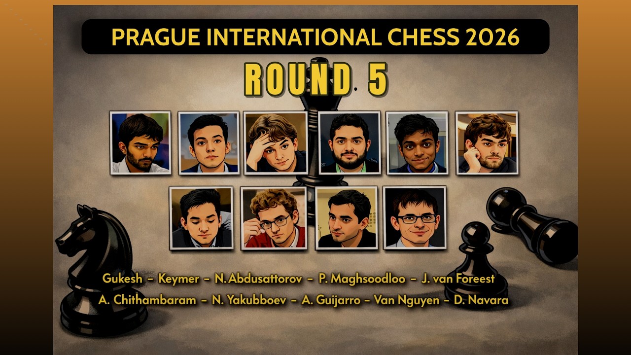 PRAGUE CHESS FESTIVAL 2026 | ROUND 5 | GUKESH, KEYMER, ABDUSATTOROV, HANS NIEMANN, VAN FOREEST