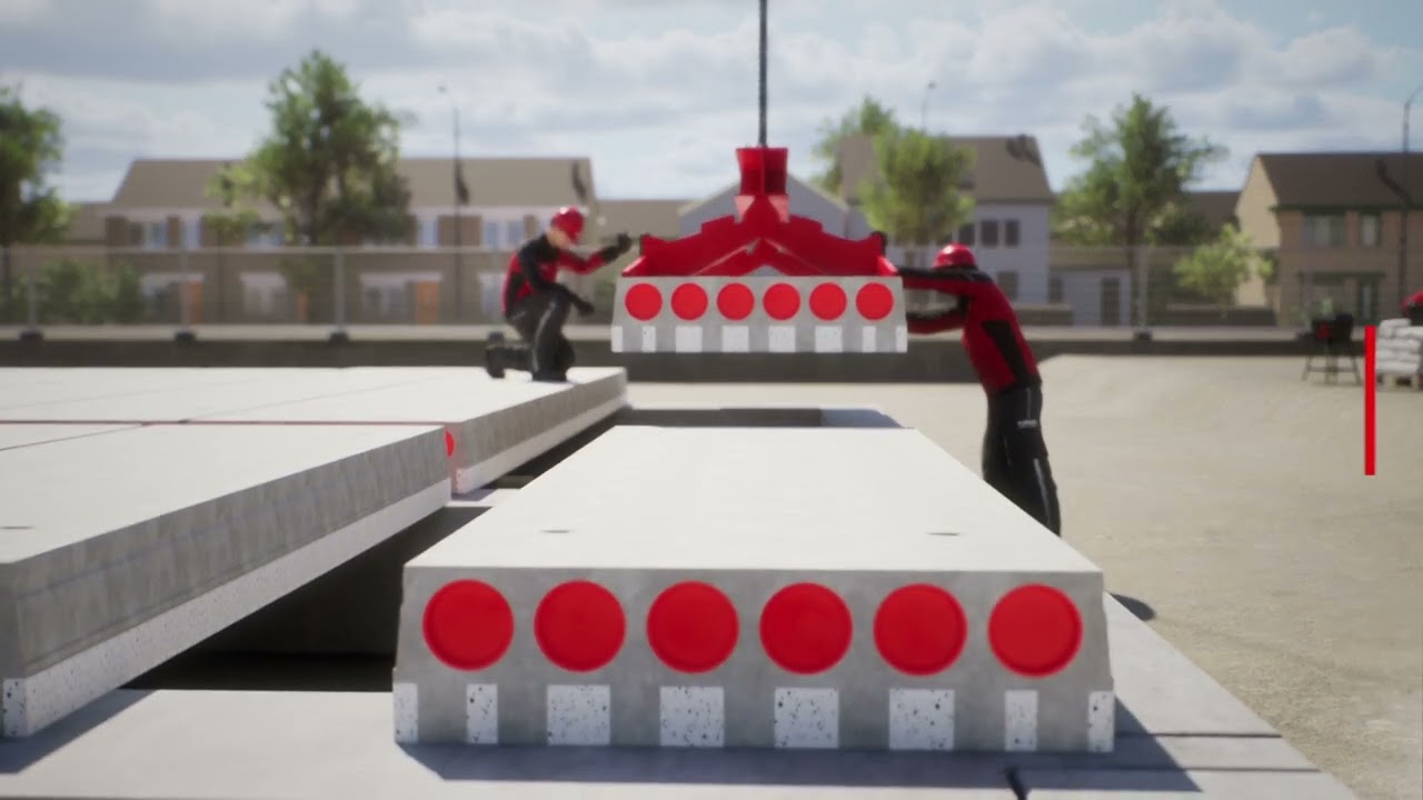 Precast floors product animation