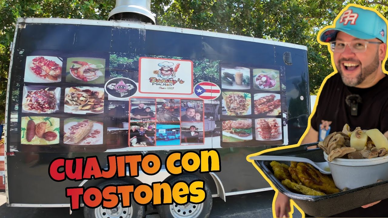 CUAJITO Con TOSTONES y Pinchos de CERDO y POLLO en Danny's Pinchos | Aguadilla P.R. 🇵🇷