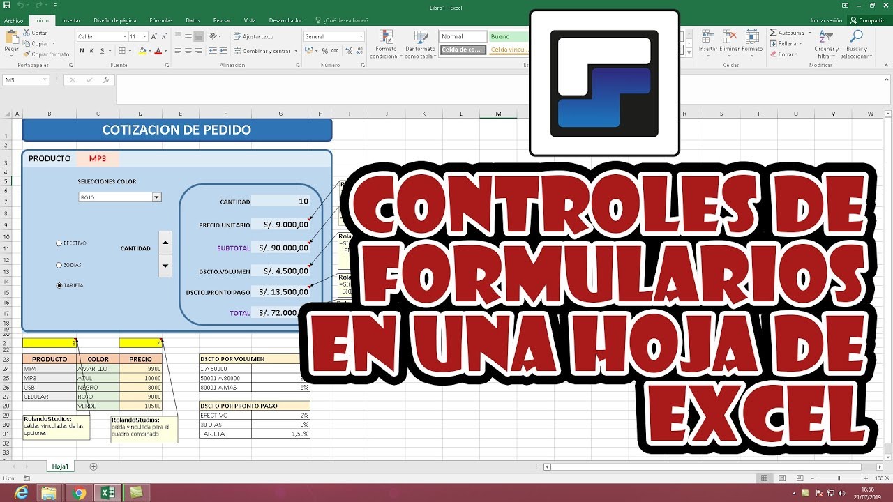 Controles de Formularios en una hoja de Excel