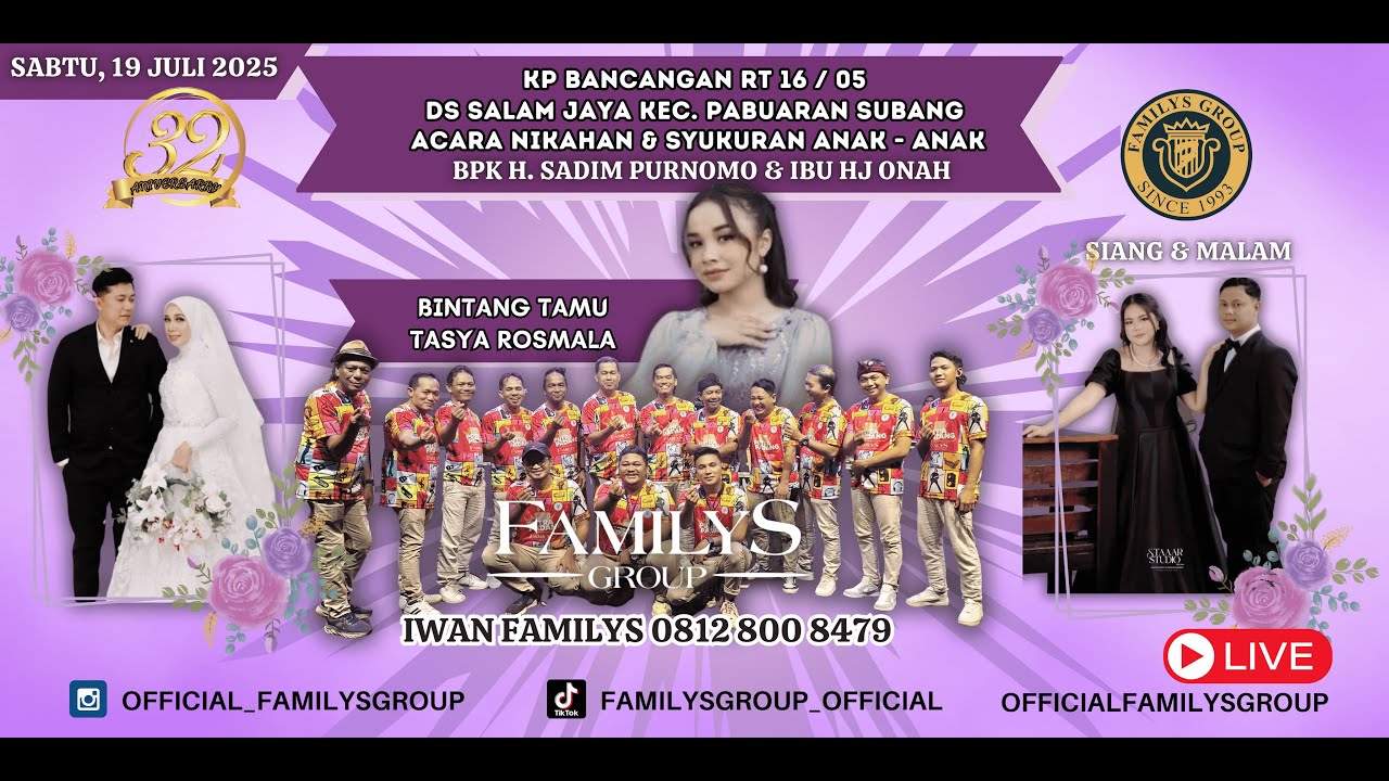 Live Familys Group Edisi Kp Bancangan Salam Jaya Pabuaran Subang | Sabtu 19 Juli 2025 (MALAM)