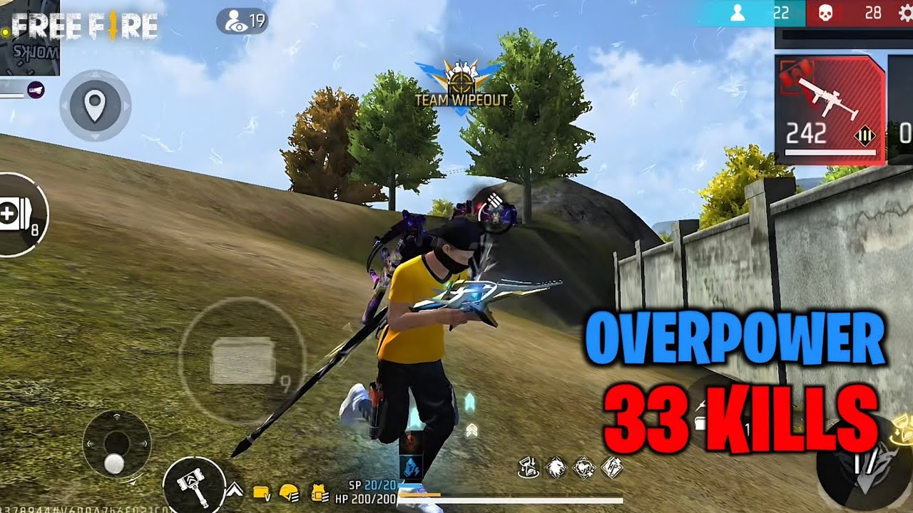 FREE FIRE 33 KILLS 😱 Legendary Solo vs Squad Gameplay!