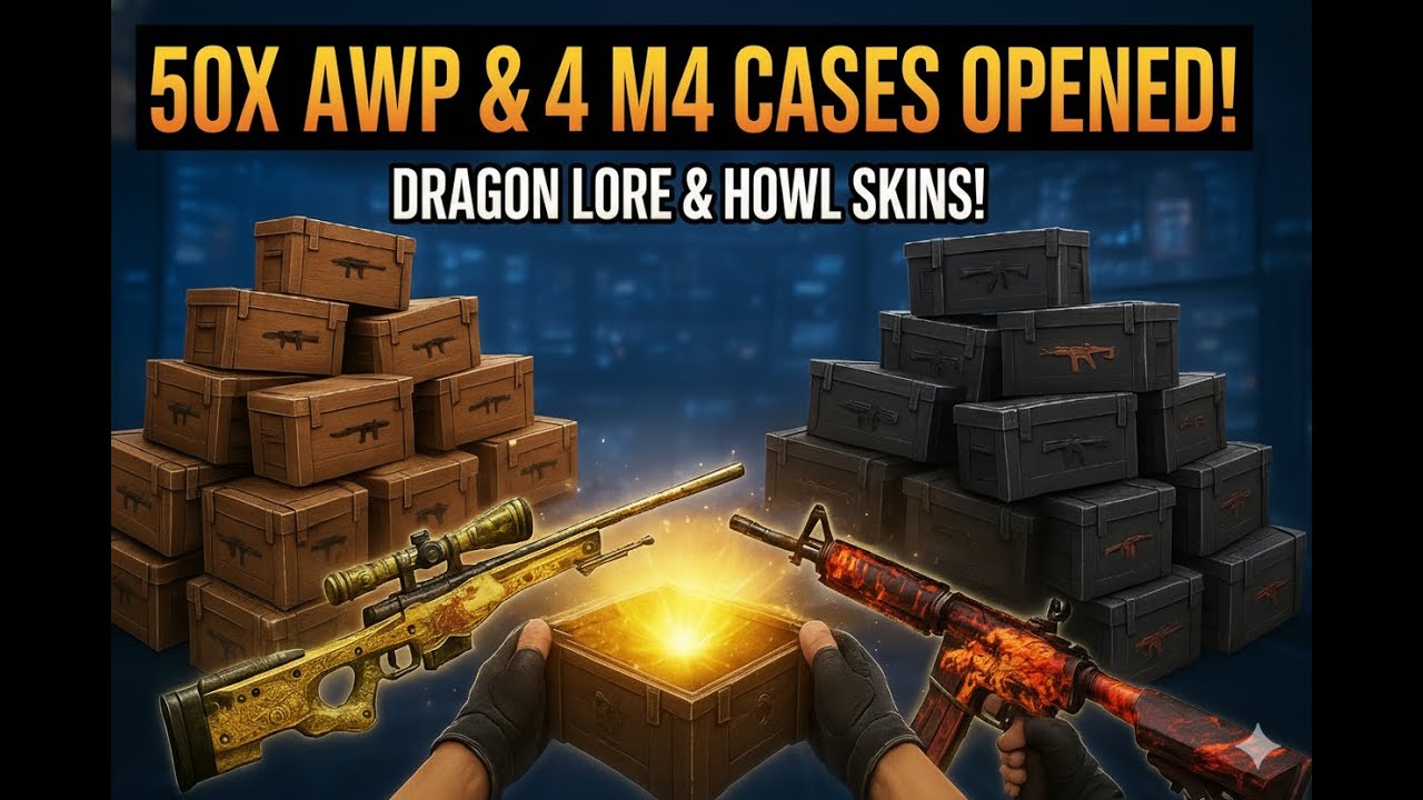 50x AWP & M4 Case Opening-CSGOCASES/2025