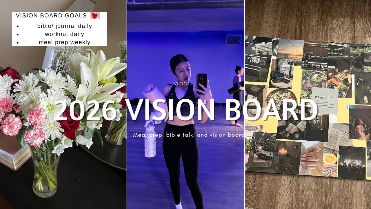VLOG| Vision Board, Meal Prep, Bible Talk