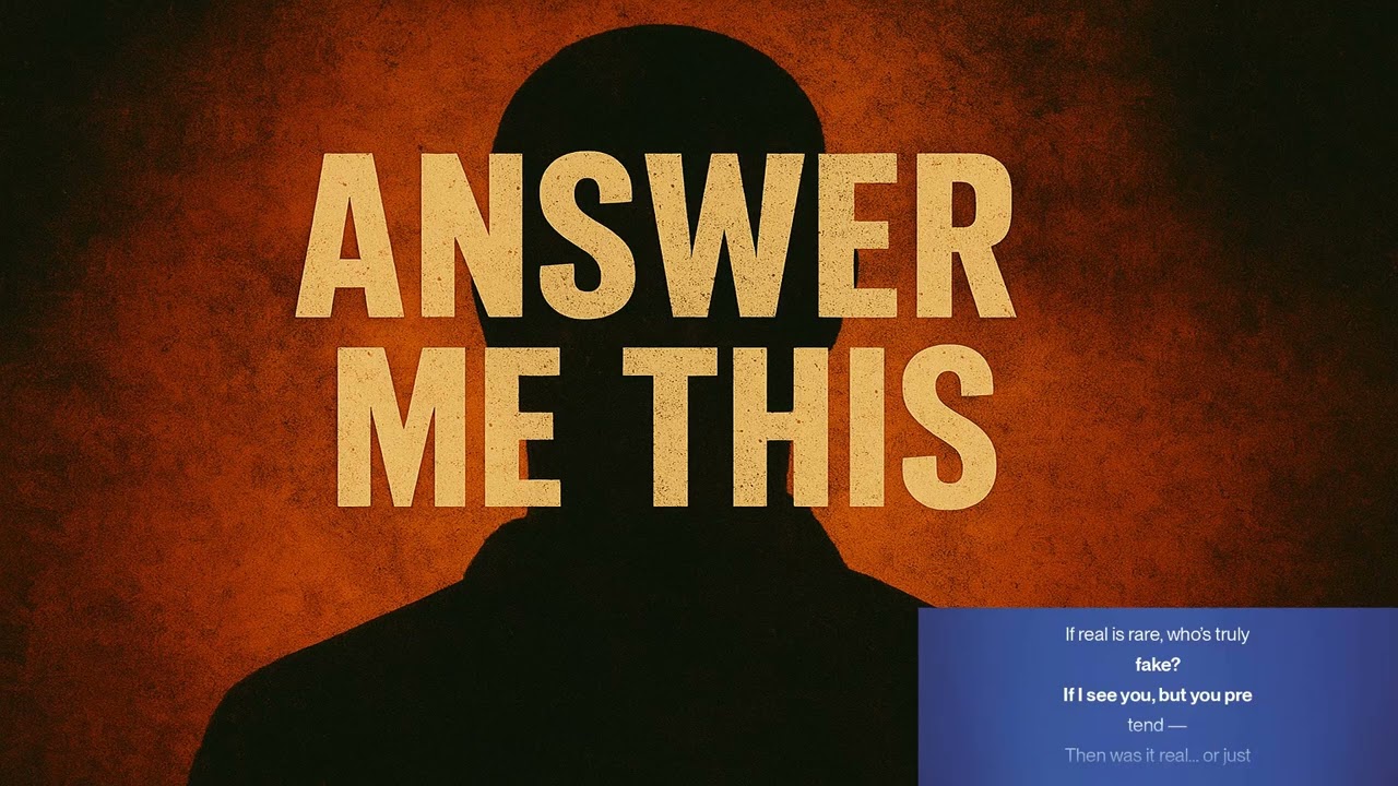 Answer me this... |  Philosophical Rap Music 2025