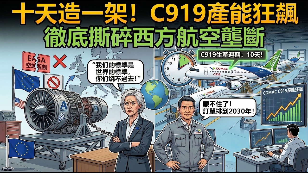 十天造一架！C919產能狂飆，徹底撕碎西方航空壟斷