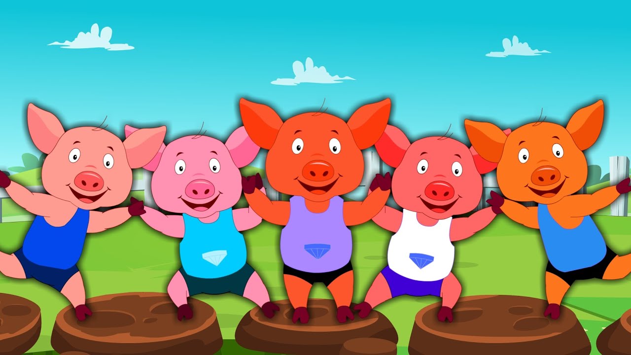 Five Little Pigs | Five Little Piggies | Original Rhyme By Kids Channel