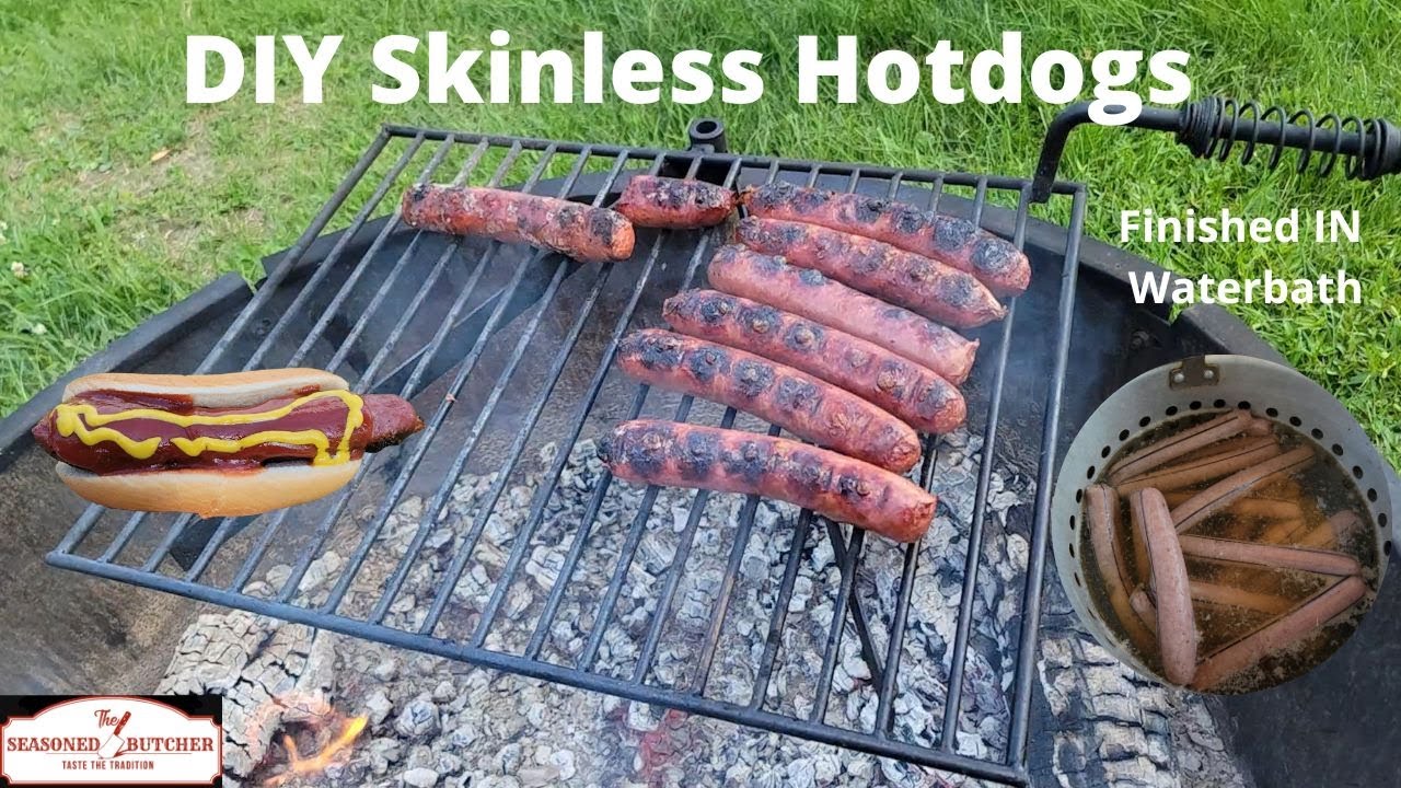 HOW TO MAKE SKINLESS HOTDOGS/WIENERS!  SKINLESS HOTDOGS MADE EASY.