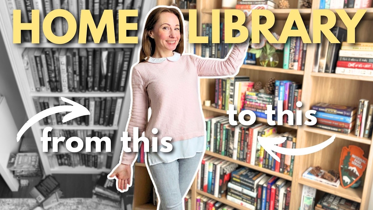 organizing and decorating my ✨ NEW ✨ bookshelves (bookshelf tour)