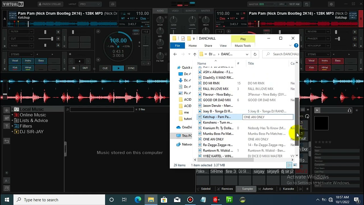 virtual dj keyboard scratches adding phaser , reverb and delay
