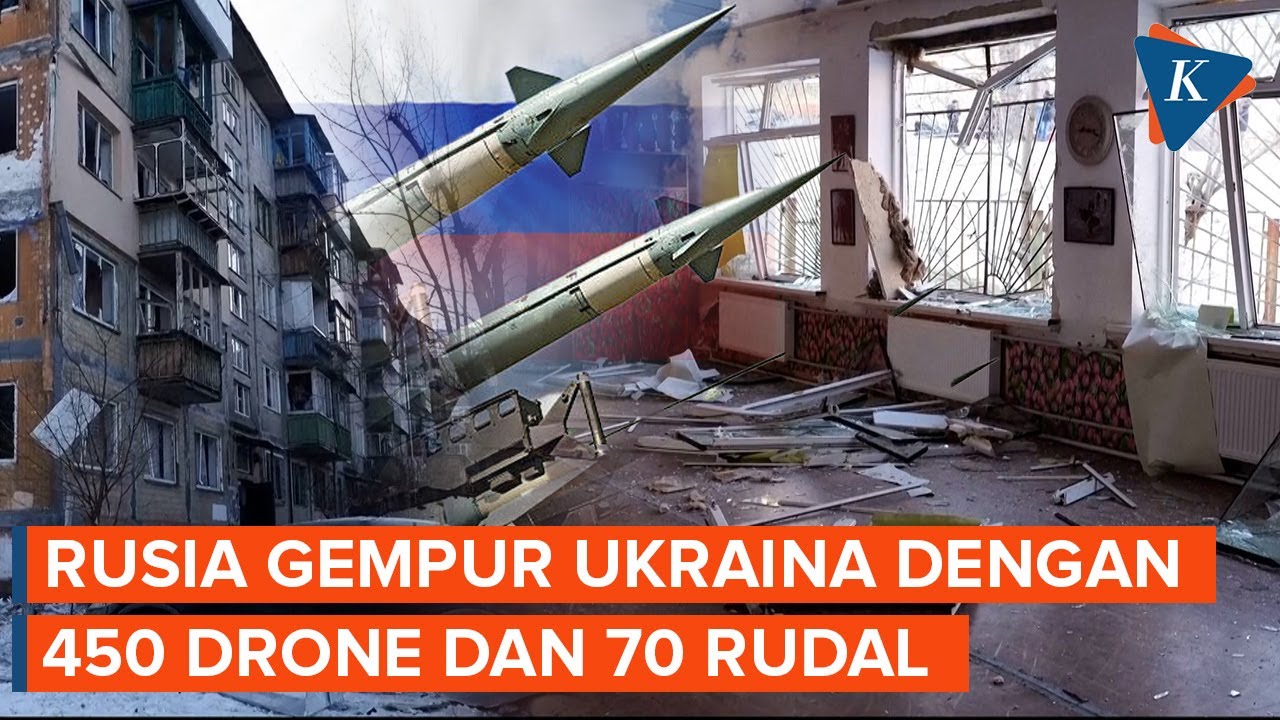 Rusia Bombardir Ukraina Jelang Perundingan, Tembakkan 450 Drone dan 70 Rudal