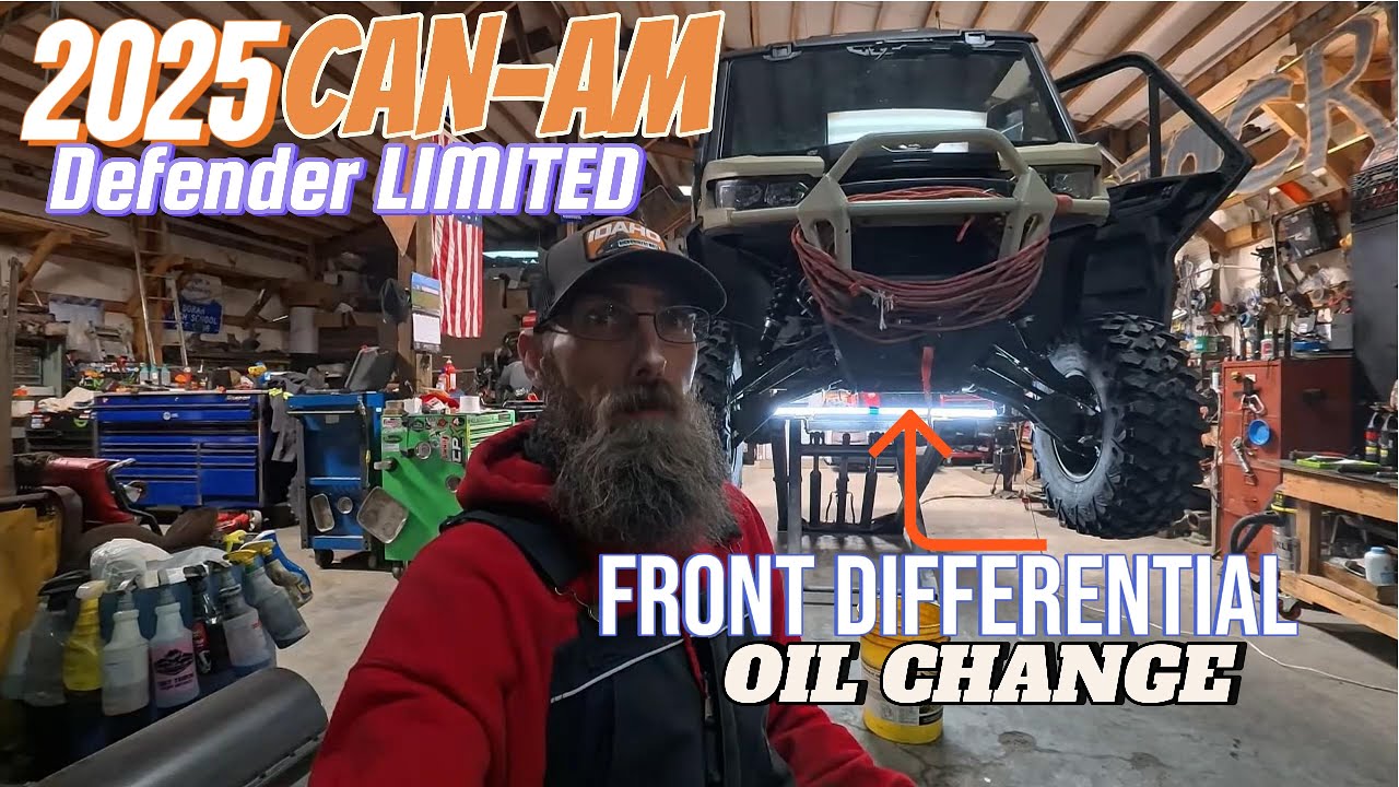 Замена масла в переднем дифференциале Can-Am Defender Limited HD-10