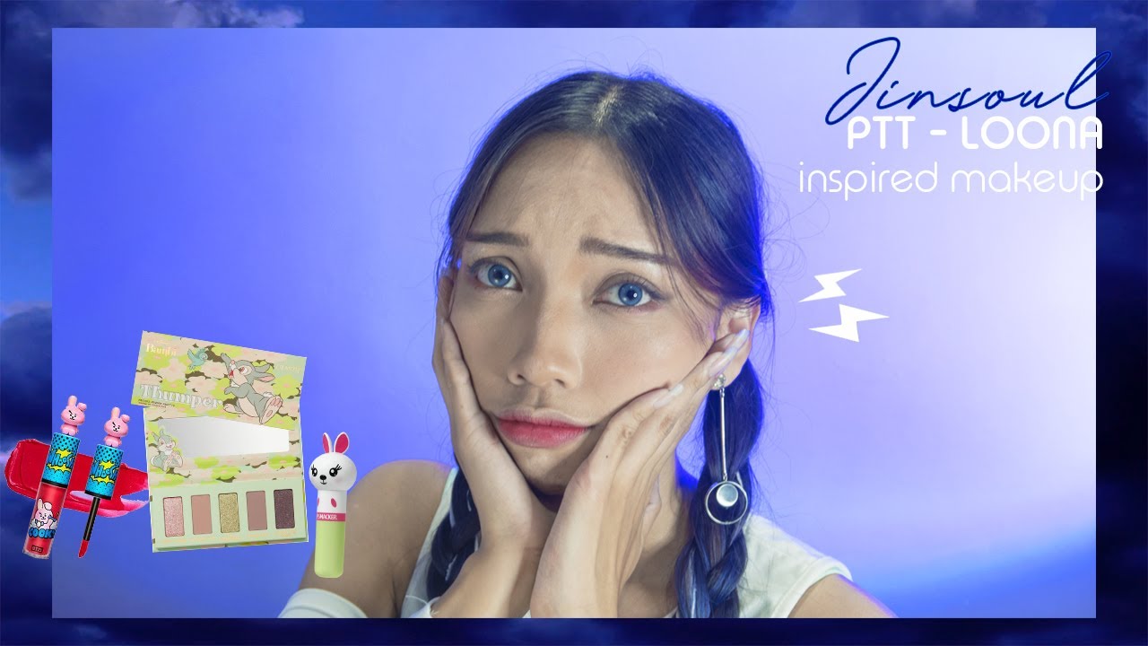 [EN]🐟Jinsoul PTT Cover Makeup + LOO&Pi;&Delta; & Album (ABC Ver.) Unbox🌘🐰My bunny Makeup Collection eps. 6🐰