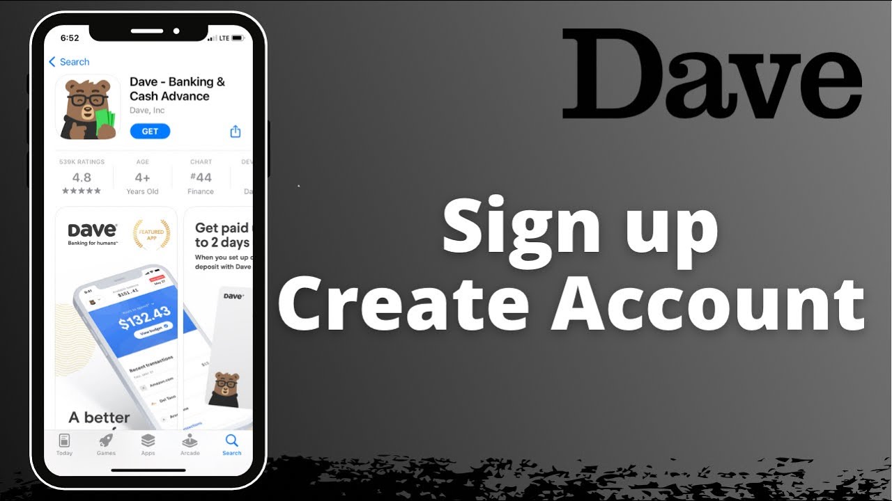 How to Sign Up Dave App | Register Dave - Create New Account | Dave - Banking for Humans