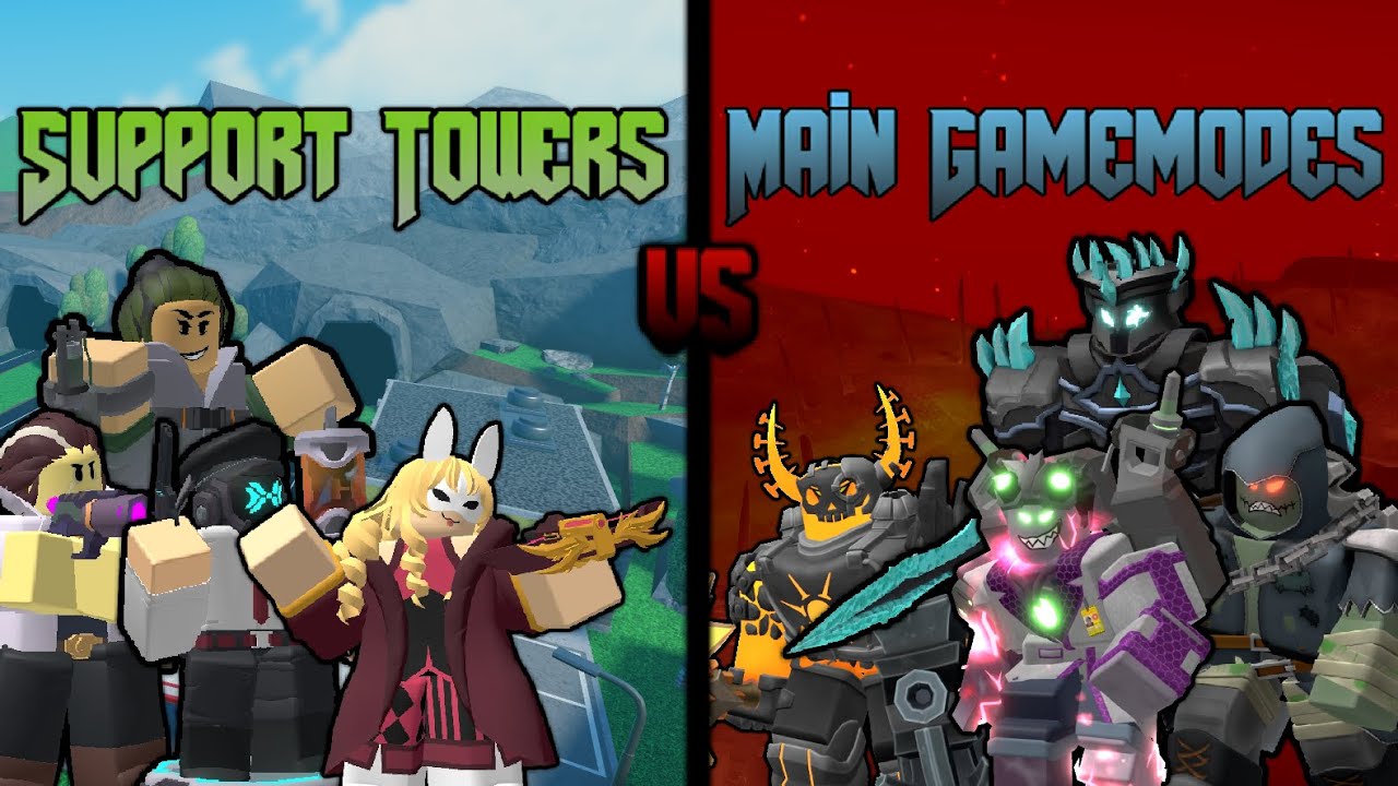 Support Towers VS Main Gamemodes │ Tower Defense Simulator