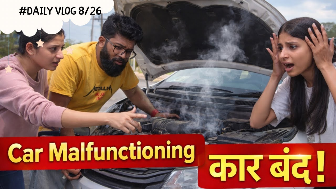 गाडी बिघडली 😔 || प्राजक्ता आणि कुणालचा नवीन यूट्यूब चॅनेल || 