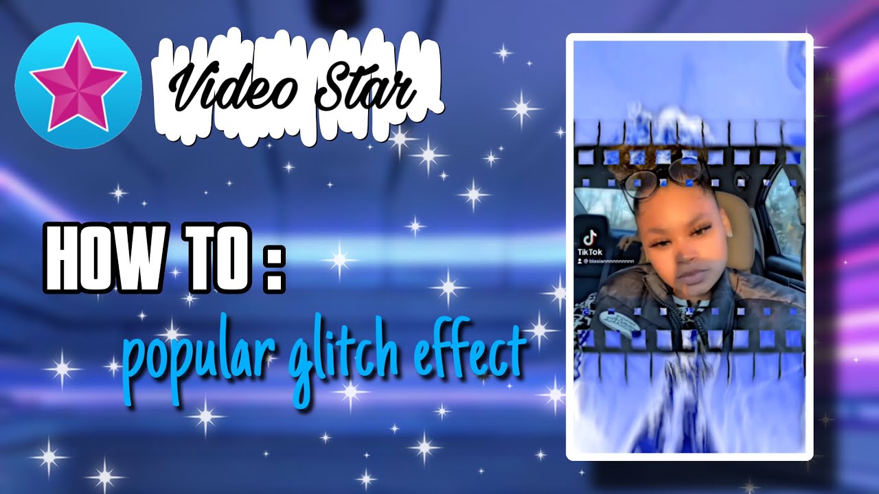 how to: do the glitch squares effect on video star +