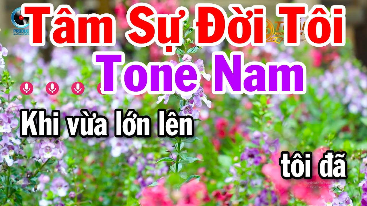 Karaoke Tâm Sự Đời Tôi Tone Nam Nhạc Trữ Tình Dễ Hát Tuấn Cò