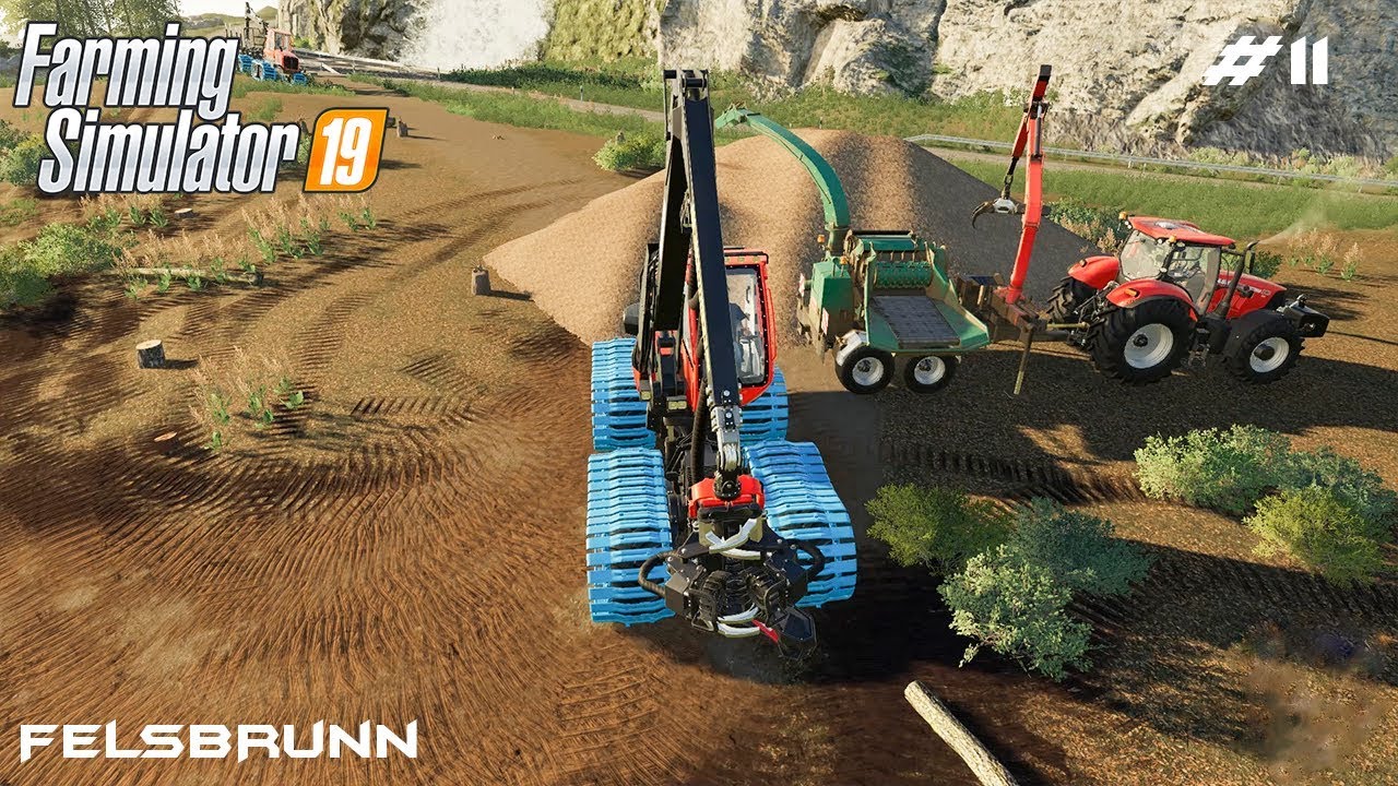 Turning whole forest into wood chips | Forestry on Felsbrunn | Farming Simulator 19 | Episode 11