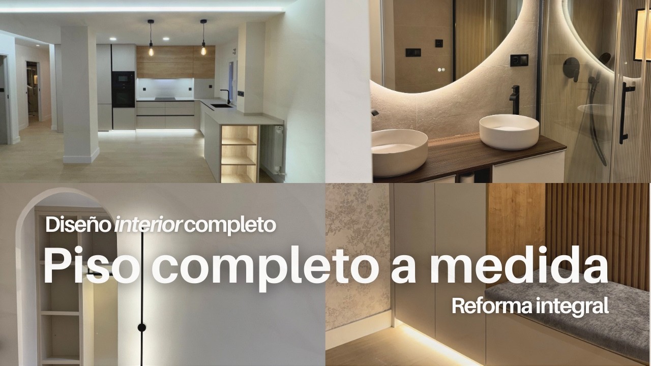 Tour por piso completo a medida: cocina abierta, vestidor, baños y recibidor