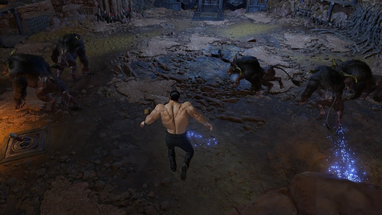 Senator Armstrong fights a troop of Rajang with his bare hands.