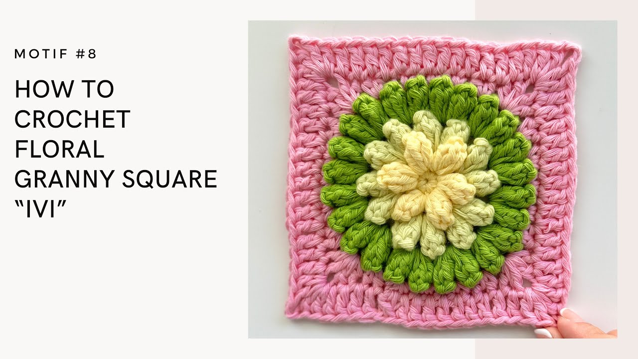 Amazing! Learn to crochet beautiful floral granny square 