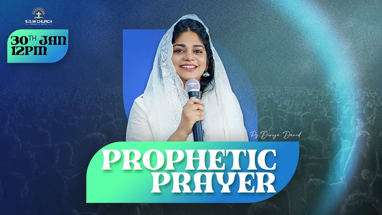 Friday Prophetic Prayer || Ps Divya David || 30th January 2026 #propheticword #live