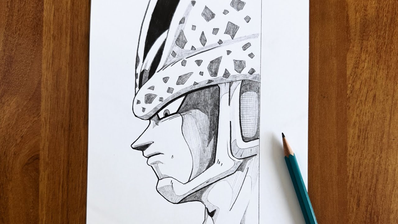Como Dibujar a Cell (Fácil) Para Principiantes - Paso a Paso | Dragon Ball Z