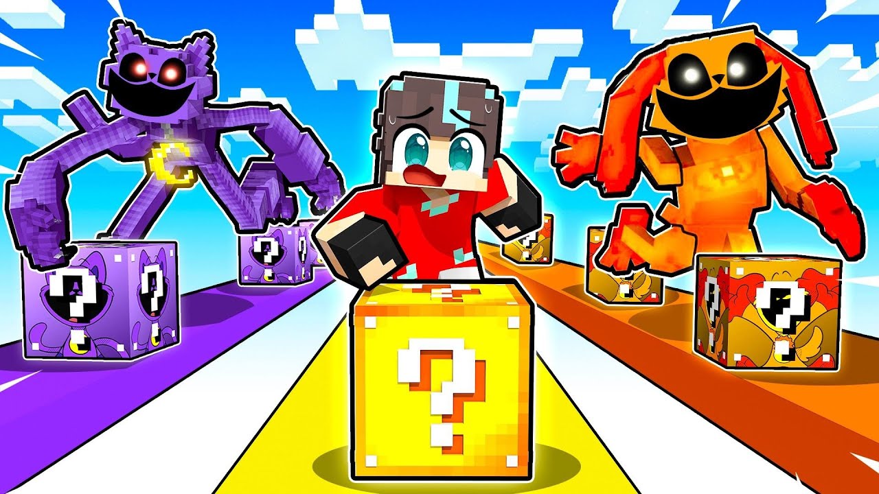 ¡DESAFÍO de Lucky Blocks CATNAP vs DOGDAY en Minecraft Poppy Playtime 3!😨😼